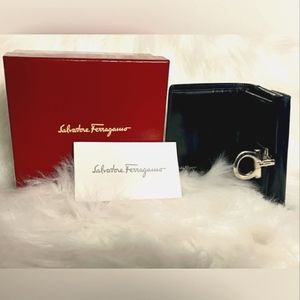 SALVATORE FERRAGAMO Nero Calf Wallet in Box